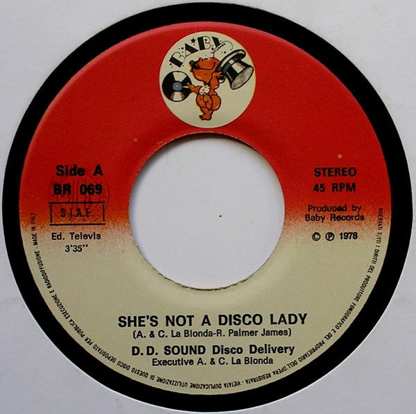 D.D. Sound – She's Not A Disco Lady / Café (Short Version) (7", Italy - 1978)