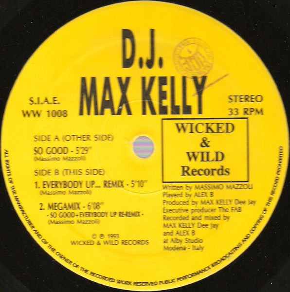 Max Kelly – So Good (12", Italy - 1993)