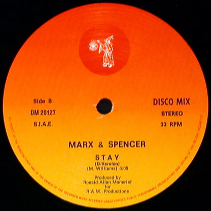 Marx & Spencer – Stay (12", Italy - 1983)