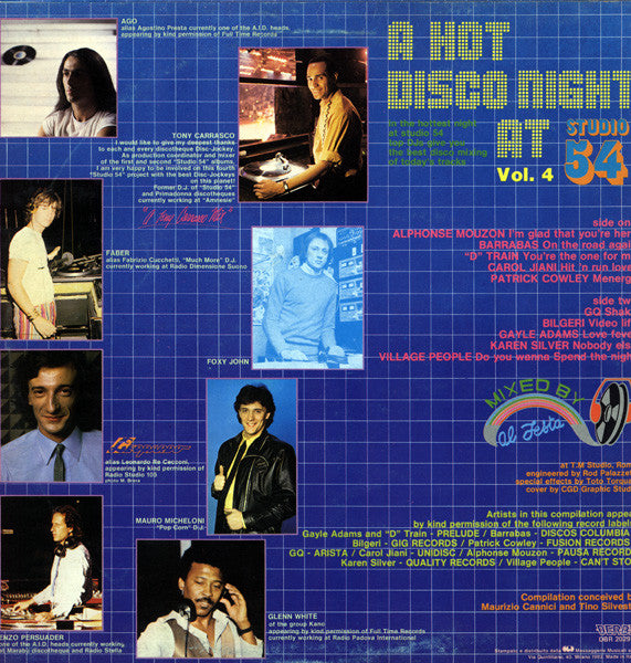 Various – A Hot Disco Night At Studio 54 - Vol.4 (LP, Compilation, Italy - 1982)