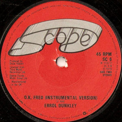 Errol Dunkley – O.K. Fred (7", UK - 1979)