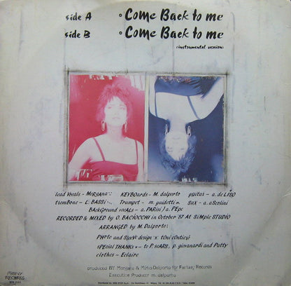 Morgana – Come Back To Me (12", Italy - 1987)