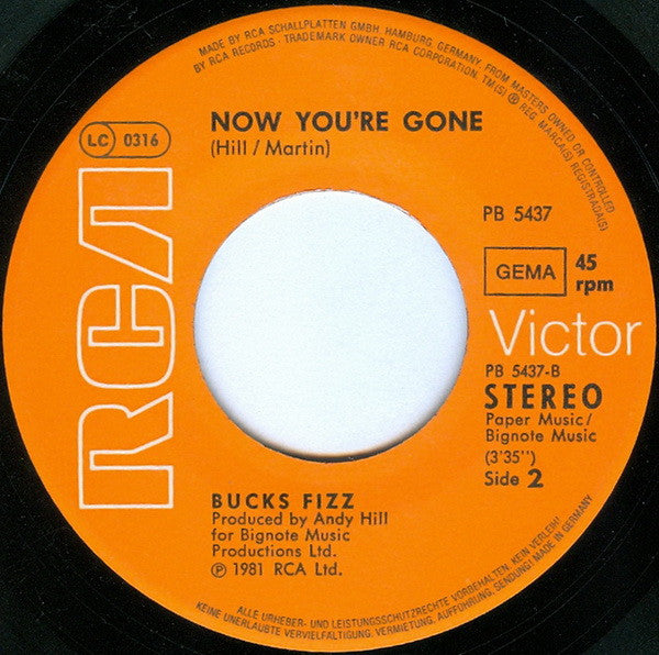 Bucks Fizz – The Land Of Make Believe (7", Germany - 1981)