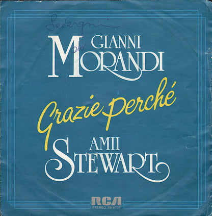 Gianni Morandi, Amii Stewart – Grazie Perché (7", Italy - 1983)