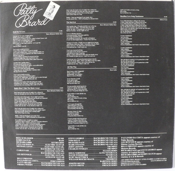 Patty Brard – All This Way (LP, Album, Italy - 1981)