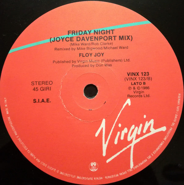 Floy Joy – Friday Night In This Cold City (12", Italy - 1986)