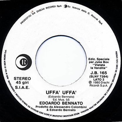 Edoardo Bennato – Sei Come Un Juke-Box (7", Italy - 1980)