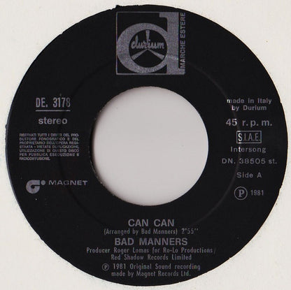 Bad Manners – Can Can  (7", Italy - 1981)