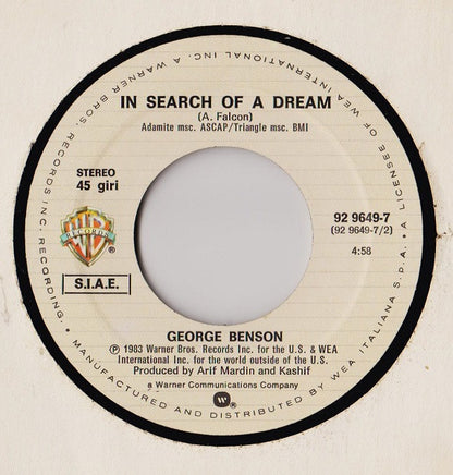 George Benson – Inside Love (So Personal) (7", Italy - 1983)