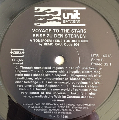 Remo Rau Project – Voyage To The Stars • Reise Zu Den Sternen (LP, Album, Switzerland - 1985)
