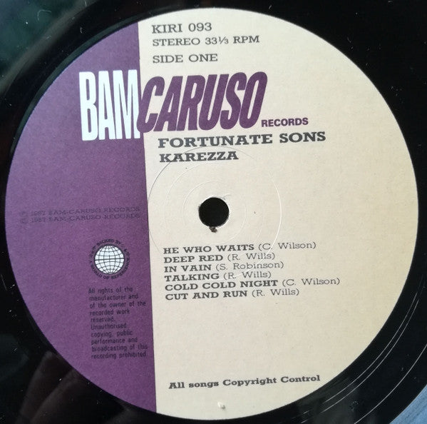 Fortunate Sons – Karezza (LP, Album, UK - 1987)
