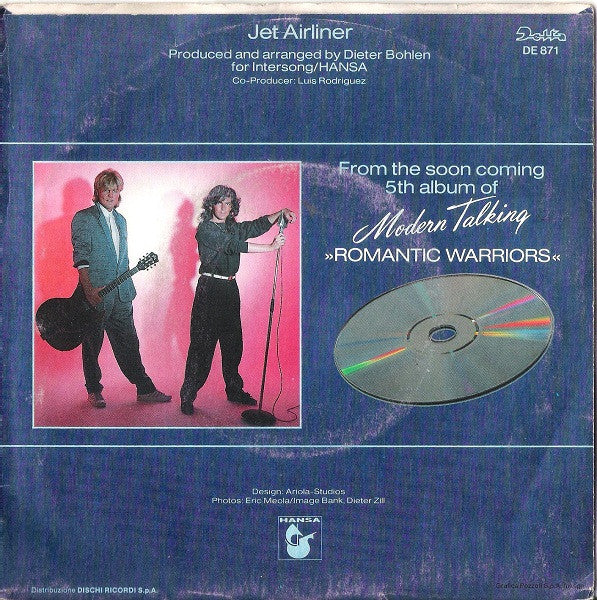 Modern Talking – Jet Airliner (7", Italy - 1987)