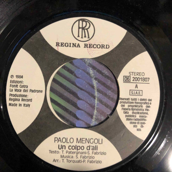 Paolo Mengoli – Un Colpo D'Ali (7", Italy - 1984)