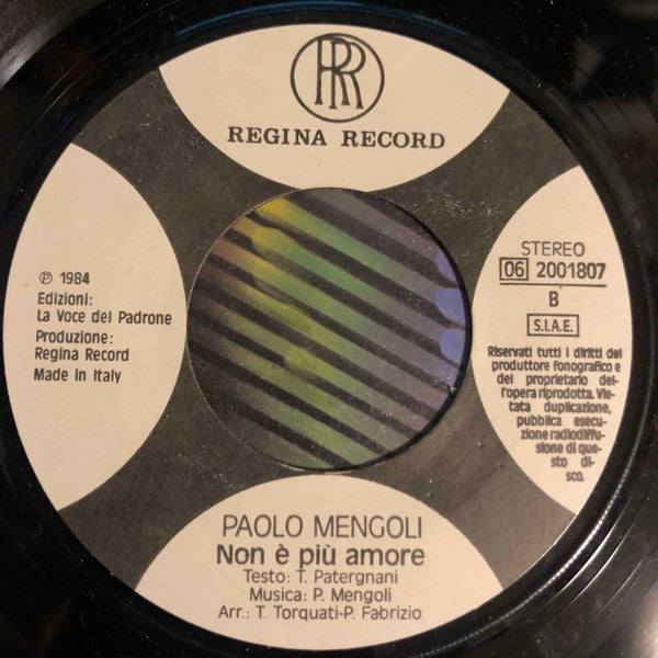 Paolo Mengoli – Un Colpo D'Ali (7", Italy - 1984)