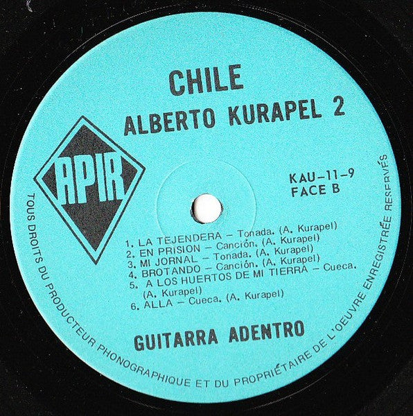 Alberto Kurapel – Guitarra Adentro (LP, Album, Canada - 1977)