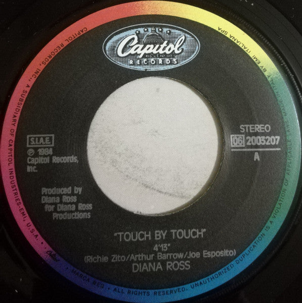 Diana Ross – Touch By Touch / Fight For It (7", Italy - 1984)