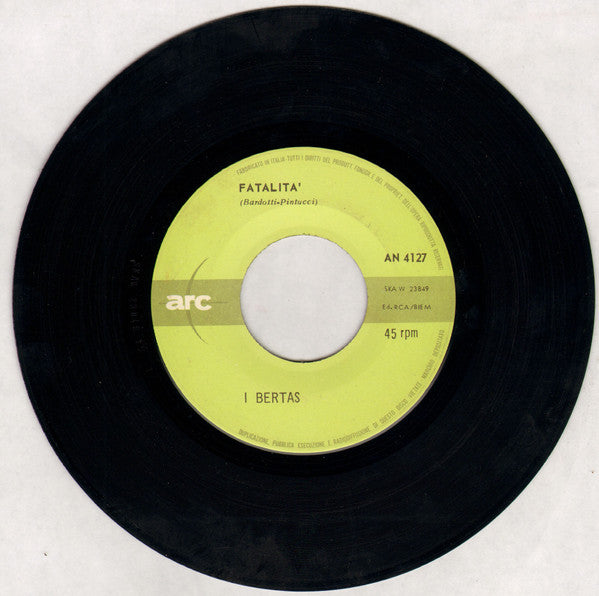 I Bertas – Fatalità (7", Italy - 1967)