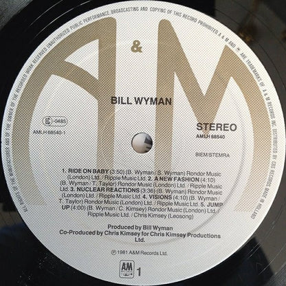 Bill Wyman – Bill Wyman (LP, Album, Europe - 1982)