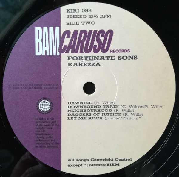 Fortunate Sons – Karezza (LP, Album, UK - 1987)