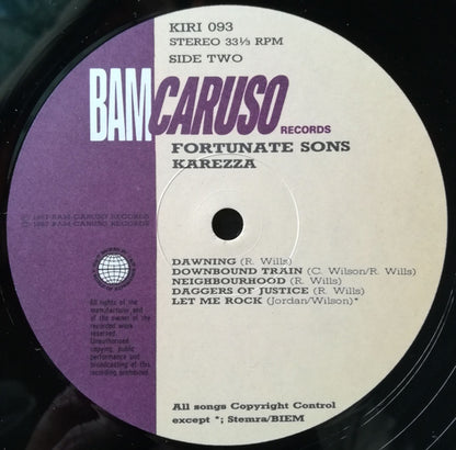 Fortunate Sons – Karezza (LP, Album, UK - 1987)