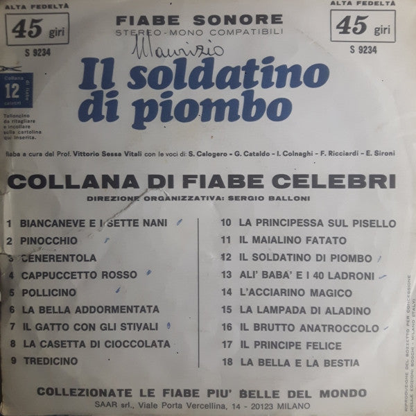 Various – Il Soldatino Di Piombo (7", Italy - 1968)