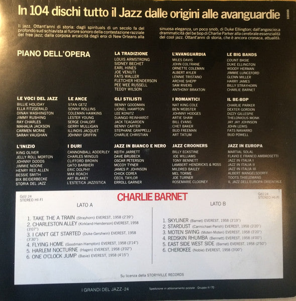 Charlie Barnet – Charlie Barnet (LP, Compilation, Italy - 1981)