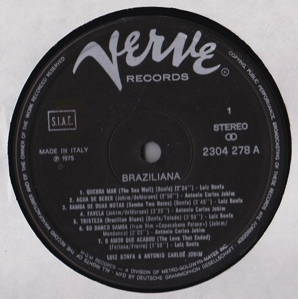 Various – Braziliana (LP, Compilation, Italy - 1975)