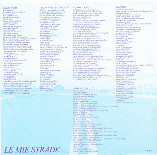 Gianni Togni – Le Mie Strade (LP, Album, Italy - 1981)