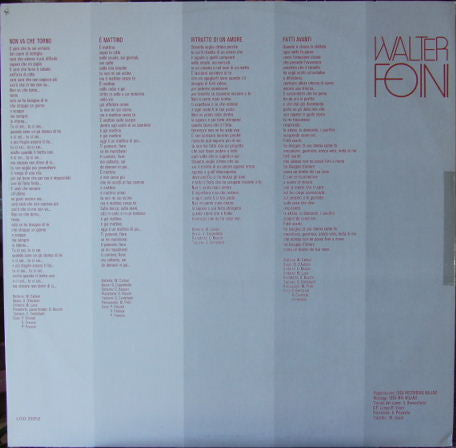 Walter Foini – Walter Foini (LP, Album, Italy - 1981)