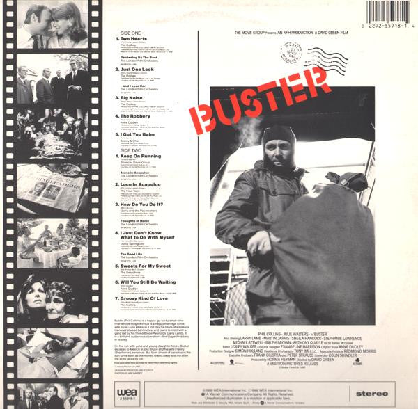 Various – Buster (Original Motion Picture Soundtrack) (LP, Compilation, Italy - 1988)