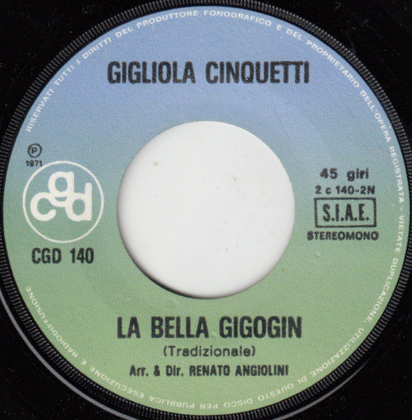Gigliola Cinquetti – Qui Comando Io (7", Italy - 1971)