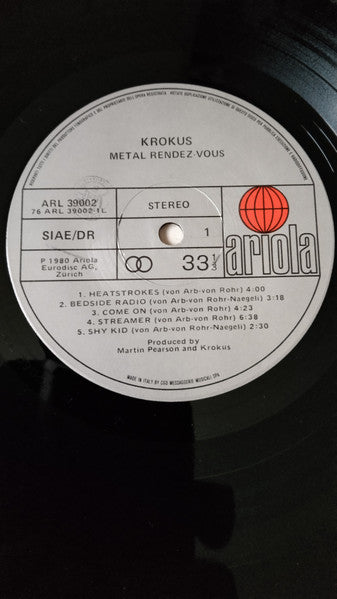 Krokus – Metal Rendez-vous (LP, Album, Italy - 1980)