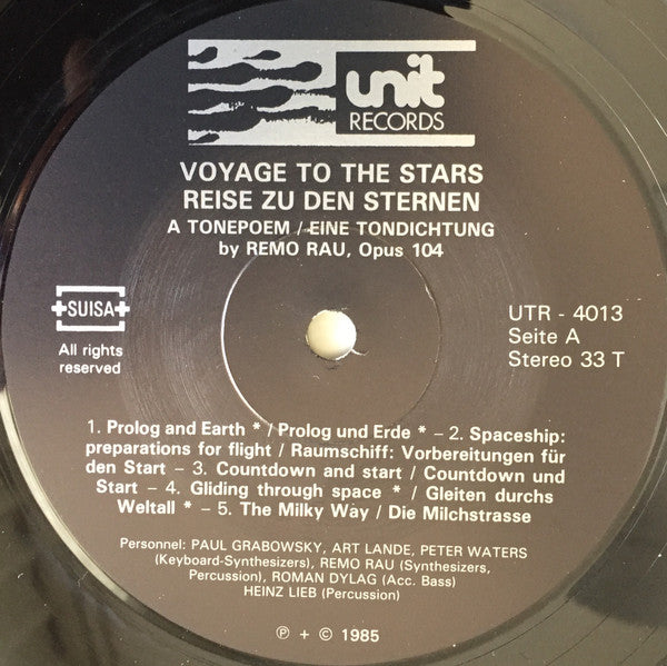 Remo Rau Project – Voyage To The Stars • Reise Zu Den Sternen (LP, Album, Switzerland - 1985)