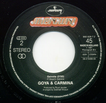 Goya & Carmina – Wa, Ya, Yay (7", Netherlands - 1991)