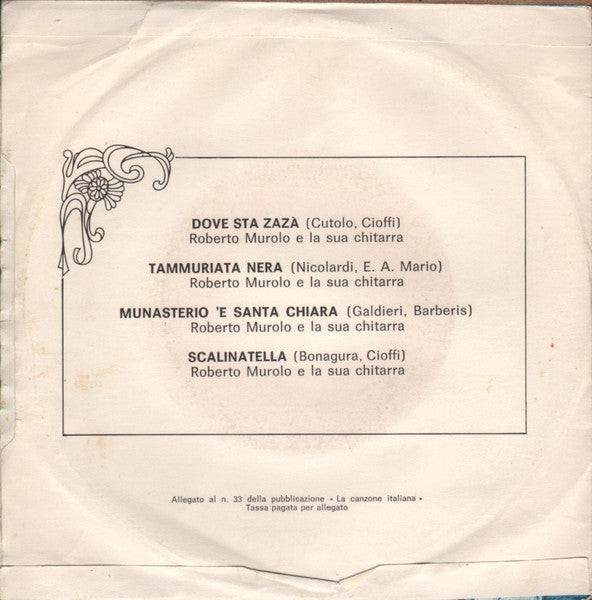 Roberto Murolo – La Canzone Italiana - N° 33 (7", Italy - 1970)