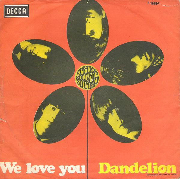 The Rolling Stones – We Love You / Dandelion (7", Italy - 1967)