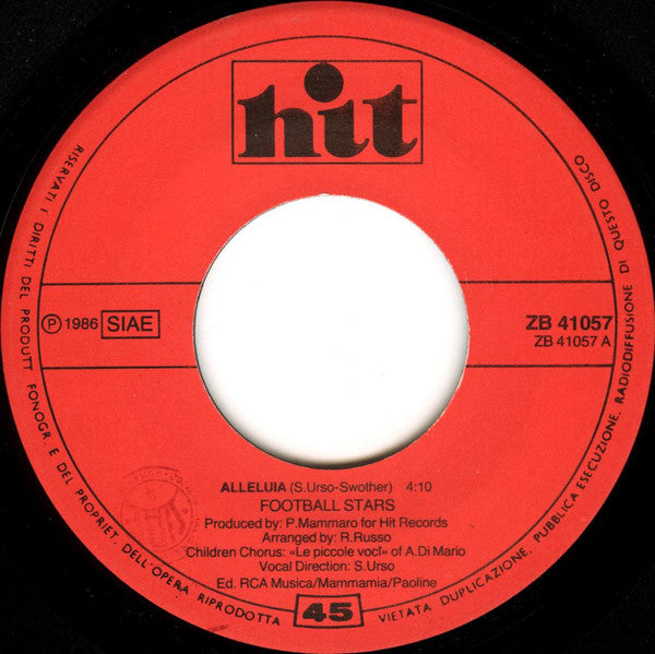 Football Stars – Alleluia (7", Italy - 1986)