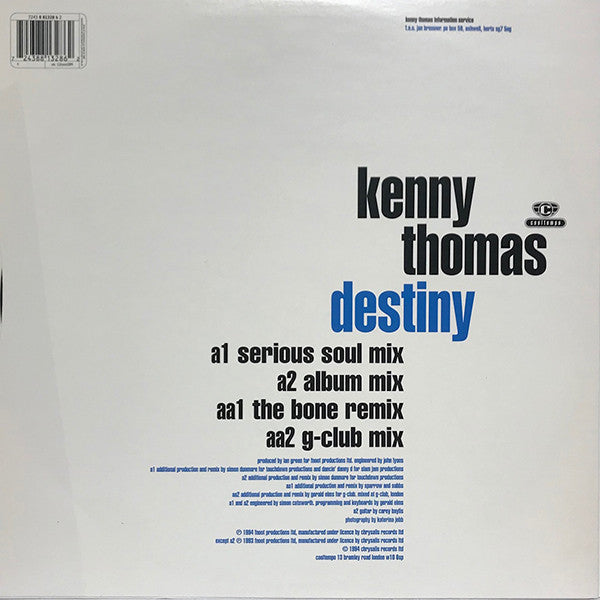 Kenny Thomas – Destiny (12", UK - 1994)