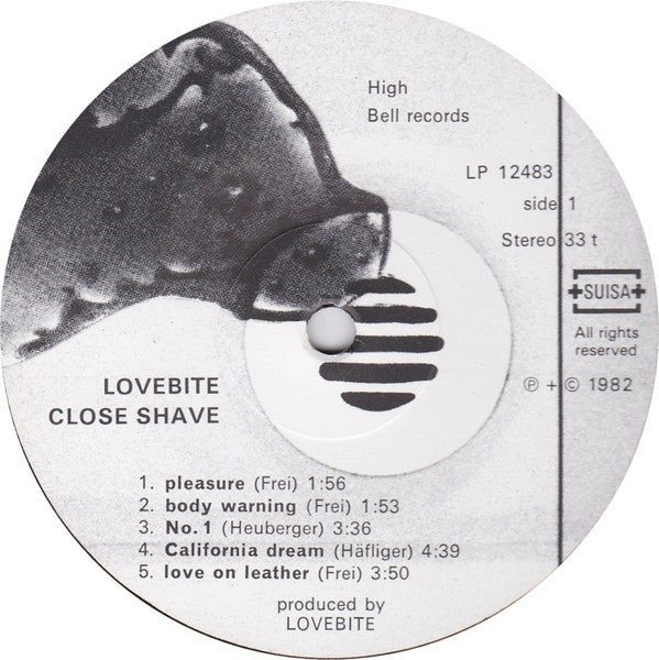 Lovebite (2) – Close Shave (LP, Switzerland - 1982)