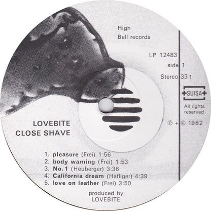 Lovebite (2) – Close Shave (LP, Switzerland - 1982)