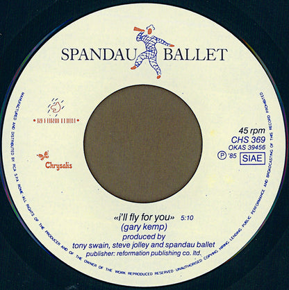 Spandau Ballet – I'll Fly For You (7", Italy - 1985)