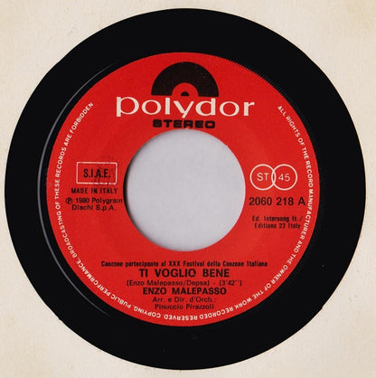 Enzo Malepasso – Ti Voglio Bene / Considerando Che... (7", Italy - 1980)