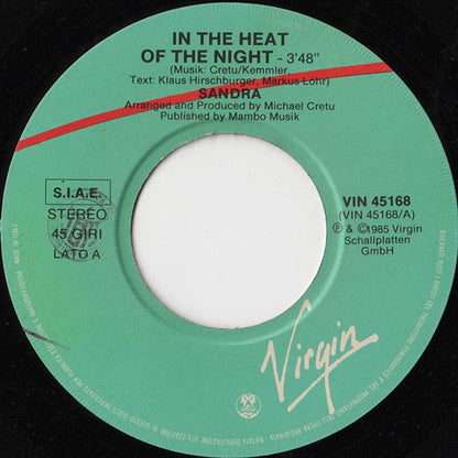 Sandra – In The Heat Of The Night (7", Italy - 1985)