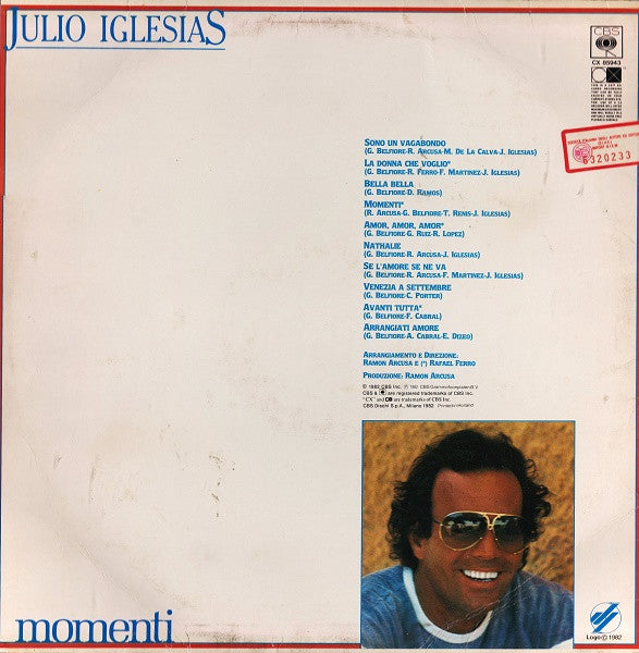 Julio Iglesias – Momenti (LP, Album, Europe - 1982)