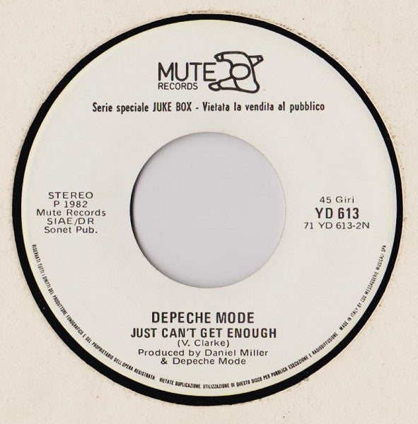 Elisabetta Viviani, Depeche Mode – C'È / Just Can't Get Enough (7", Italy - 1982)
