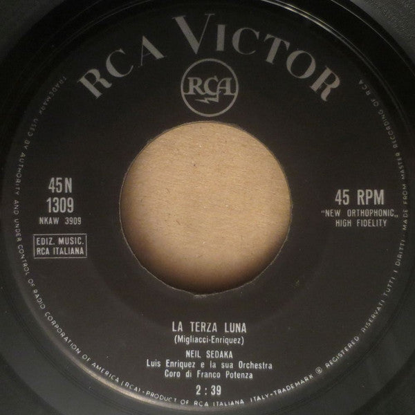 Neil Sedaka – Il Re Dei Pagliacci / La Terza Luna (7", Italy - 1962)