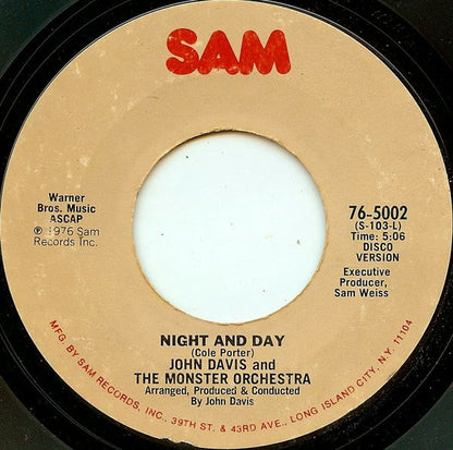 John Davis & The Monster Orchestra – Night And Day (7", US - 1976)