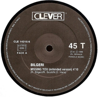 Bilgeri – Missing You (12", France - 1988)