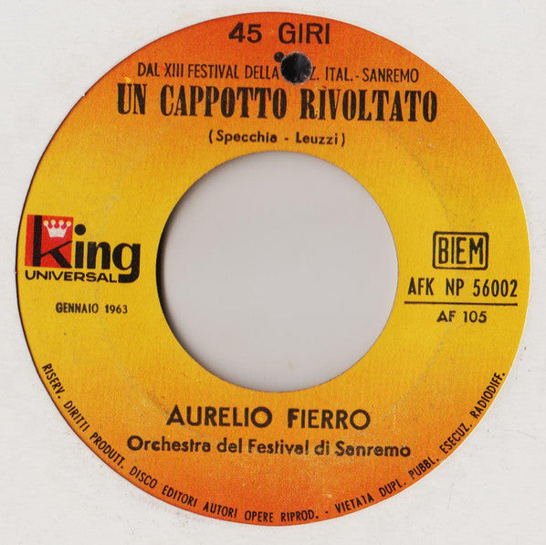 Aurelio Fierro – Un Cappotto Rivoltato (7", Italy - 1963)