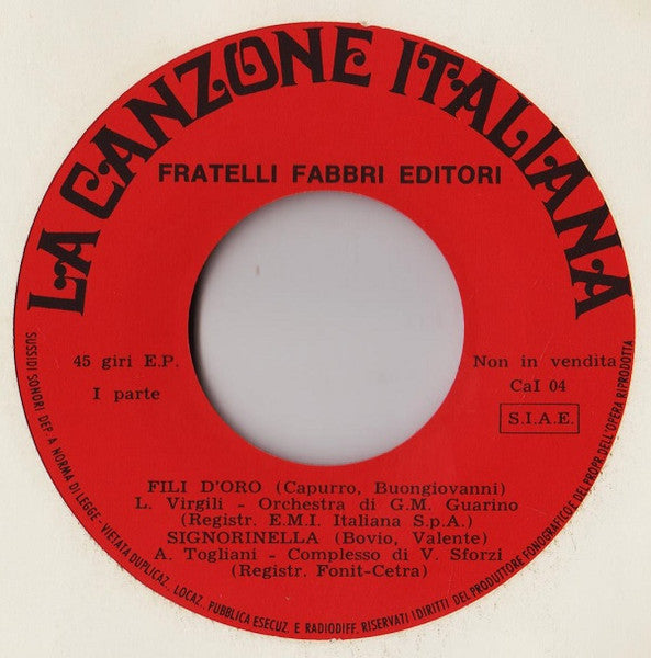 Various – La Canzone Italiana - N° 4 (7", Italy - 1970)